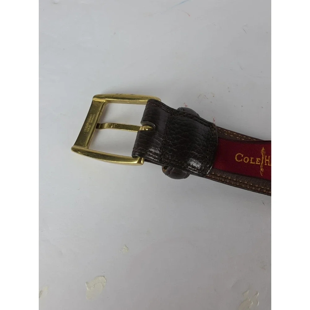 Cole Haan Leather Belt 36 Brown 1 1/4